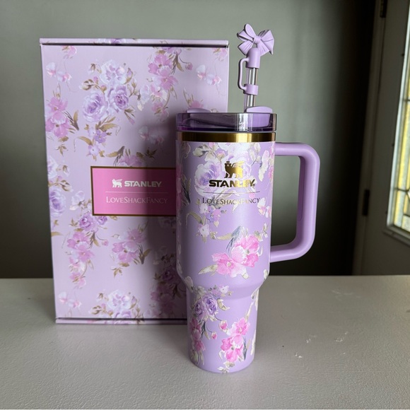 Stanley x Love Shack Fancy LSF Purple Floral Tumbler 40oz. - Picture 4 of 12